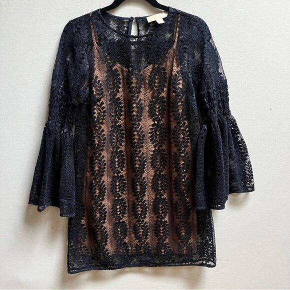 Michael Kors sheath lace bell sleeves dress Sz S - Picture 3 of 11